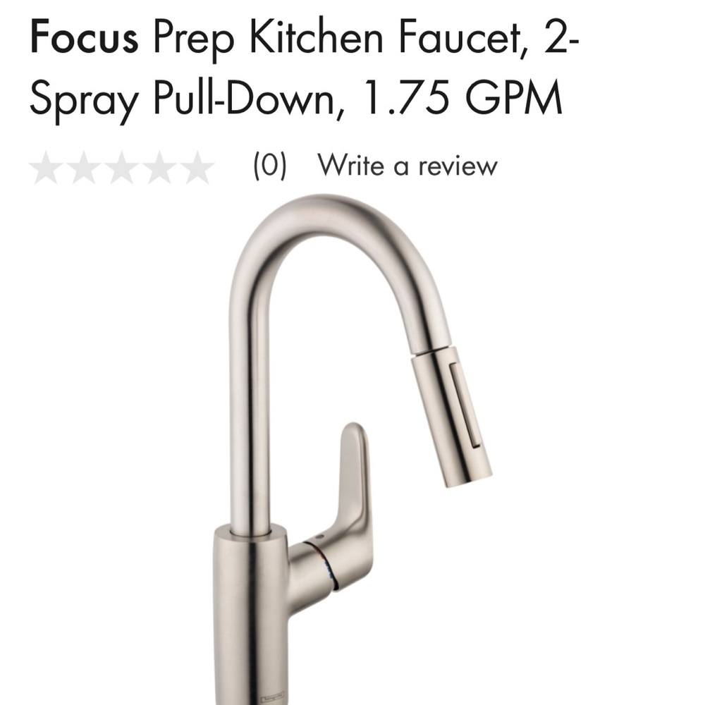 Hansgrohe Focus 2-Spray Prep Kitchen Faucet, Steel Optik